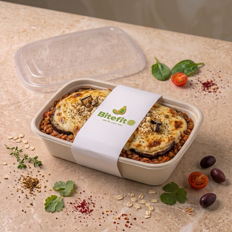 Aubergine and Lentil Moussaka